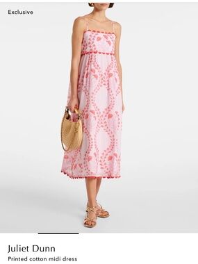 Juliet Dunn Printed cotton midi dress